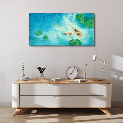 Tablou canvas Koi în apă albastră