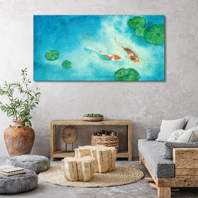 Tablou canvas Koi în apă albastră