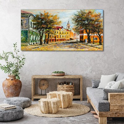 Tablou canvas Strada de toamna in culori