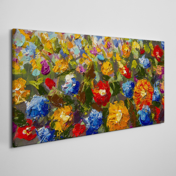 Tablou canvas Un peisaj floral in culori intense
