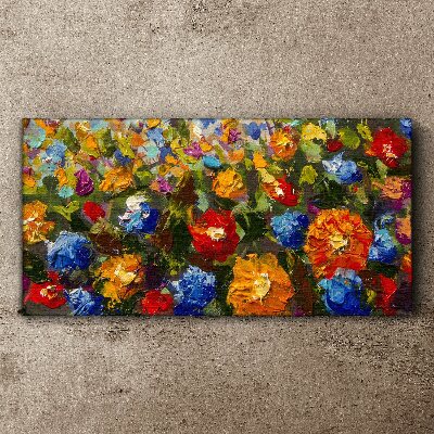 Tablou canvas Un peisaj floral in culori intense