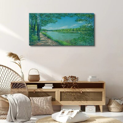 Tablou canvas O potecă liniștită lângă apă
