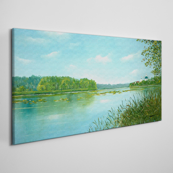 Tablou canvas Un peisaj liniștit lângă apă