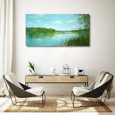 Tablou canvas Un peisaj liniștit lângă apă