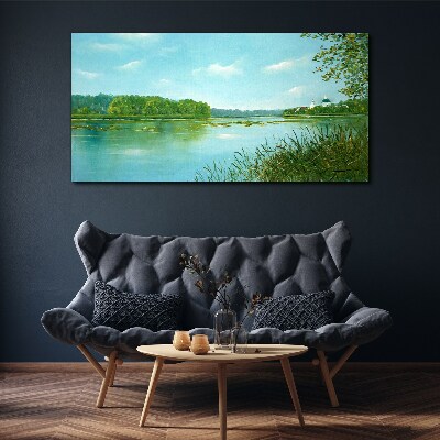Tablou canvas Un peisaj liniștit lângă apă