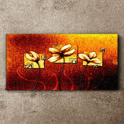 Tablou canvas flori de abstractie