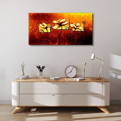 Tablou canvas Flori împotriva focului