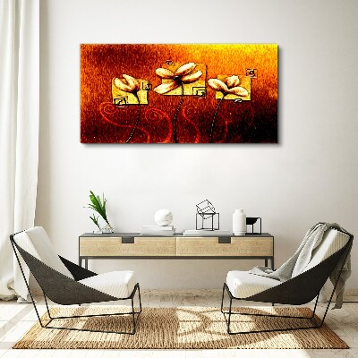 Tablou canvas Flori împotriva focului