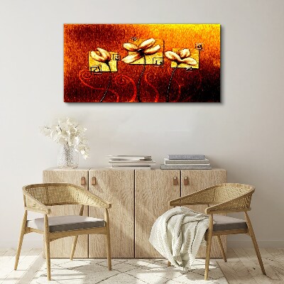 Tablou canvas flori de abstractie