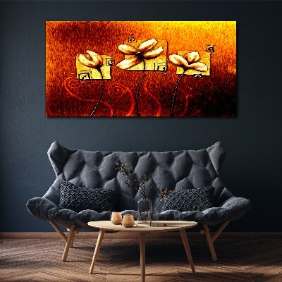 Tablou canvas flori de abstractie