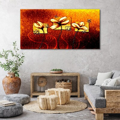 Tablou canvas flori de abstractie