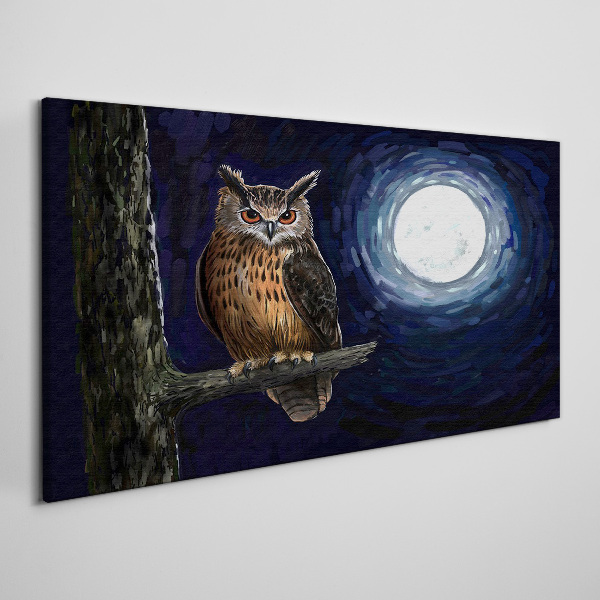 Tablou canvas Bufniță în lumina lunii