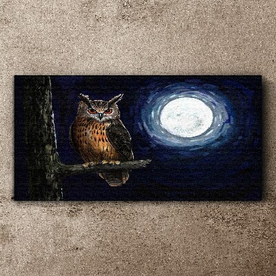 Tablou canvas Bufniță în lumina lunii