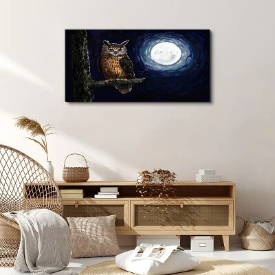 Tablou canvas Bufniță în lumina lunii