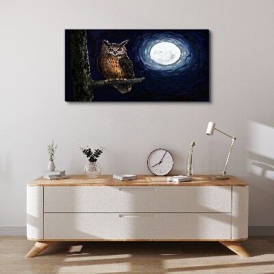 Tablou canvas Bufniță în lumina lunii