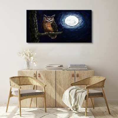 Tablou canvas Bufniță în lumina lunii
