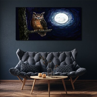 Tablou canvas Bufniță în lumina lunii