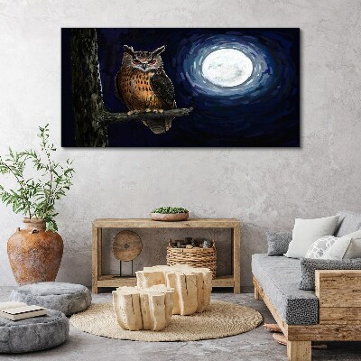 Tablou canvas Bufniță în lumina lunii