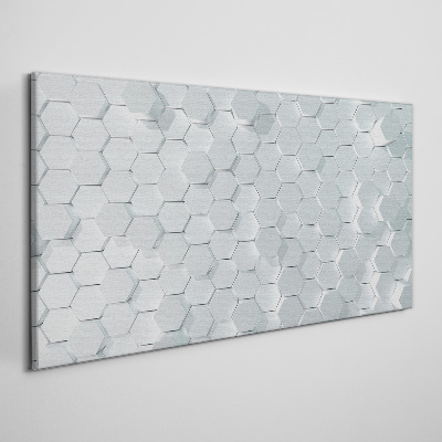 Tablou canvas Model hexagonal în nuanțe de gri