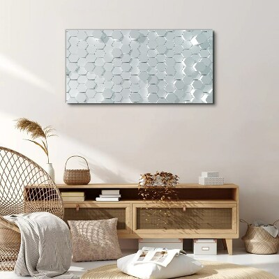 Tablou canvas Model hexagonal în nuanțe de gri