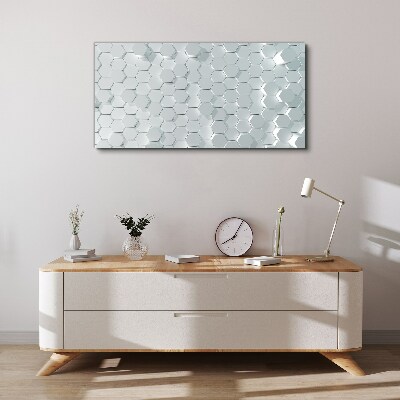 Tablou canvas Model hexagonal în nuanțe de gri