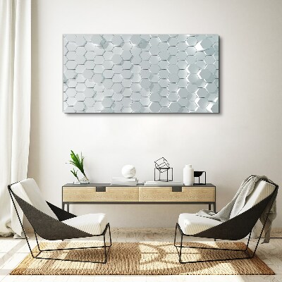 Tablou canvas Model hexagonal în nuanțe de gri