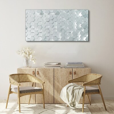 Tablou canvas Model hexagonal în nuanțe de gri