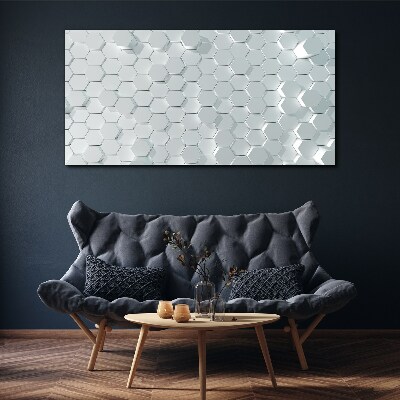 Tablou canvas Model hexagonal în nuanțe de gri