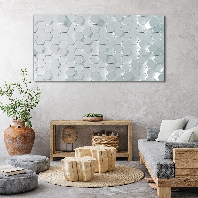 Tablou canvas Model hexagonal în nuanțe de gri