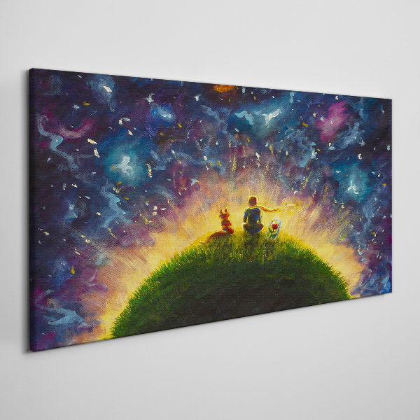 Tablou canvas Călătorie în spațiu în lumina soarelui