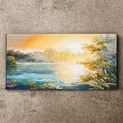 Tablou canvas Dimineața calmă lângă râu