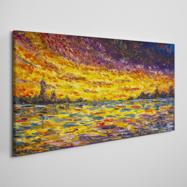 Tablou canvas Ora de aur la lac