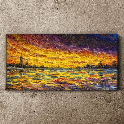 Tablou canvas Ora de aur la lac