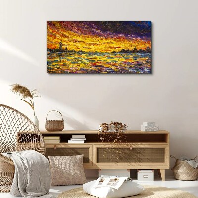 Tablou canvas Ora de aur la lac