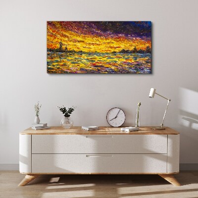 Tablou canvas Ora de aur la lac