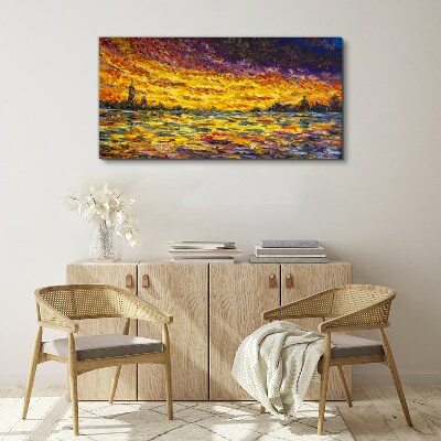 Tablou canvas Ora de aur la lac