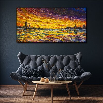 Tablou canvas Ora de aur la lac