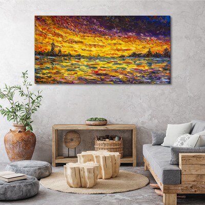 Tablou canvas Ora de aur la lac