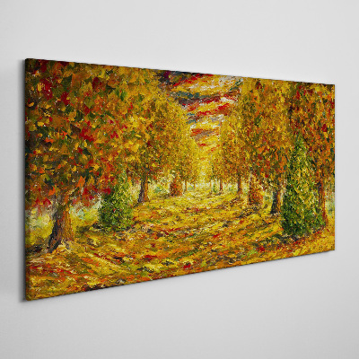 Tablou canvas Peisaj auriu de toamnă