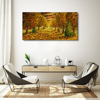 Tablou canvas Peisaj auriu de toamnă