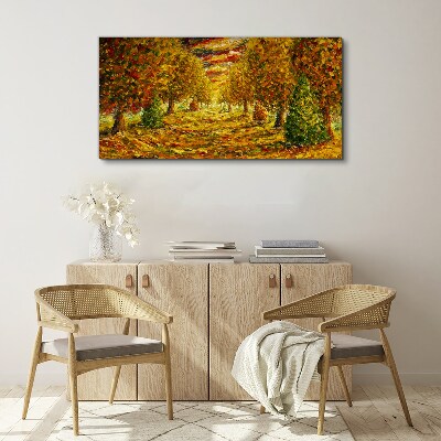 Tablou canvas Peisaj auriu de toamnă