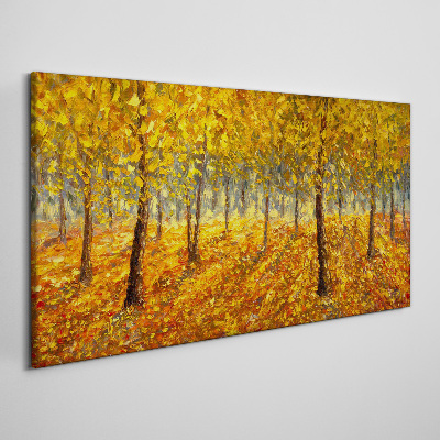 Tablou canvas Pădurea de aur în aură de toamnă