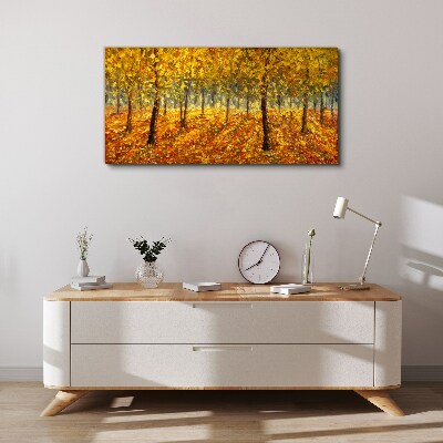 Tablou canvas Pădurea de aur în aură de toamnă