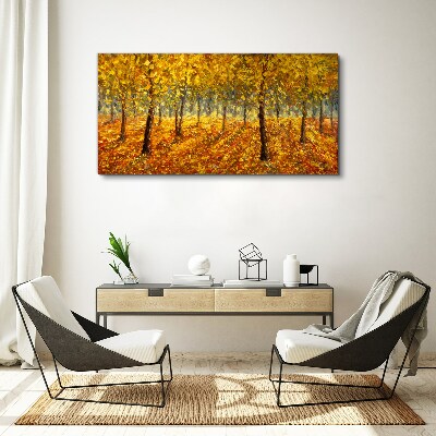 Tablou canvas Pădurea de aur în aură de toamnă