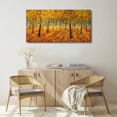 Tablou canvas Pădurea de aur în aură de toamnă