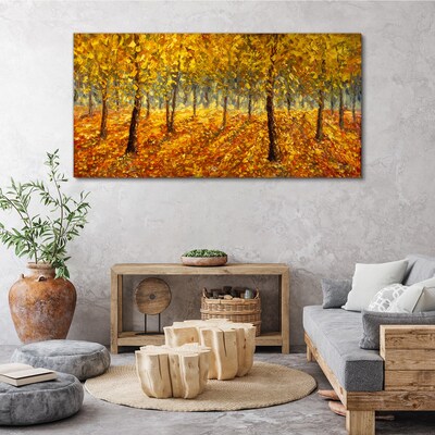 Tablou canvas Pădurea de aur în aură de toamnă