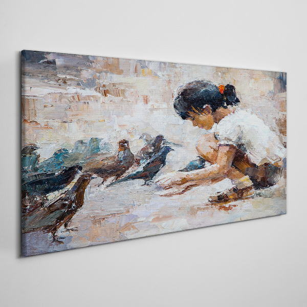 Tablou canvas Copilăria printre păsări