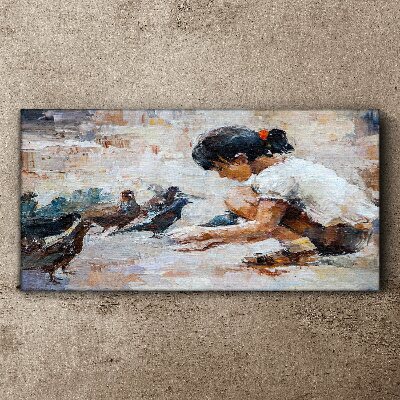 Tablou canvas Copilăria printre păsări