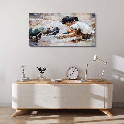 Tablou canvas Copilăria printre păsări