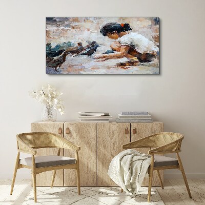Tablou canvas Copilăria printre păsări